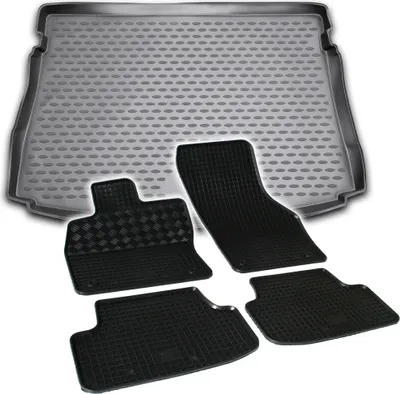 Produktbild von Gummi Kofferraumwanne + Fußmatten Set für VW Golf 7 5G, Bj. 2013-