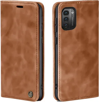 Produktbild von Handy Hülle für Nokia G11 / G21 Klapphülle Bookcase Flip Cover Handy Tasche Etui Farbe: Hellbraun