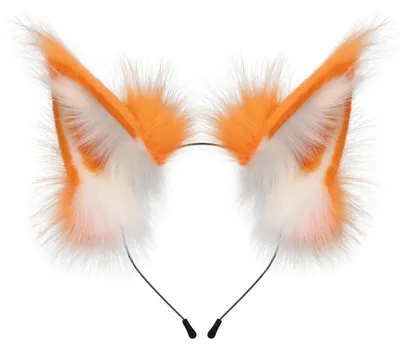 Produktbild von Fuchs Wolf Tier Ohren Stirnband Kunstpelz Haarband Cosplay Kostüm Zubehör Karneval Fasching Halloween - Farbe: Orangewhite