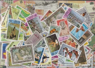 Produktbild von Briefmarken Obervolta 100 verschiedene Marken
