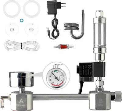 Produktbild von Aquarium DIY CO2 Generator System Kit CO2 Generator System mit Magnetventil Blasendiffusor Kohlendioxid Reaktor Kit fuer Pflanzen Aquarium