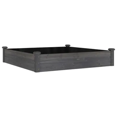 Produktbild von vidaXL Hochbeet mit Einsatz Grau 120x120x25 cm Massivholz Tanne