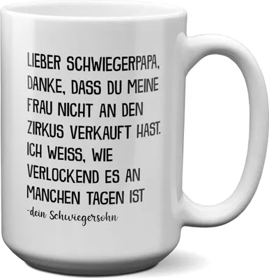 Produktbild von 22Feels XL Tasse Schwiegerpapa Geschenk von Schwiegersohn Bräutigam Vater Der Braut Hochzeit Geburtstag Weihnachten Vatertag Herren Kaffeetasse Haferl Schwiegereltern Schwiegervater Geschenkidee Bürotasse