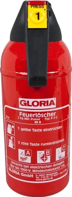 Produktbild von GLORIA P2G Feuerlöscher Pulver 2,0 kg