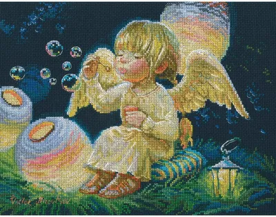 Produktbild von RTO Kreuzstich Set "Himmelslaternen" M674, Zählmuster, 29x22,5 cm