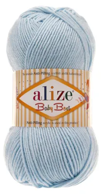 100g Strickgarn ALIZE Baby Best 183 light blue Babywolle