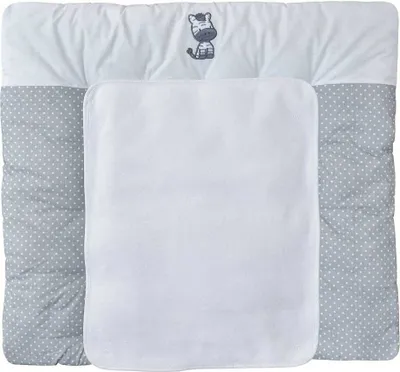 Produktbild von Baby-Delux Wickelauflage  70x75 inkl. abnehmbarer Frotteeauflage Zebra Wickelunterlage Wickelkommode, Wickeltisch Baumwolle waschbar