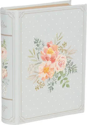 Produktbild von Clayre & Eef Aufbewahrungsbox Bücher 17x14x5 cm Blau Rosa Karton Blumen