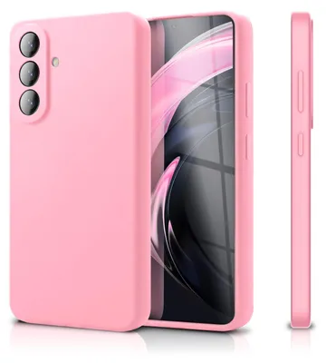 Produktbild von NALIA Silikonhülle für Samsung Galaxy A57 – Kameraschutz & Innenfutter – Soft-Touch Case – Marke aus Berlin – Seidenrosa