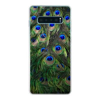 Produktbild von MuchoWow® Handyhülle Schutzhülle Hülle für Samsung Galaxy S10 Plus Nahaufnahme von Pfauenfedern Silikon Softcase Handy Hülle - Schutzhülle