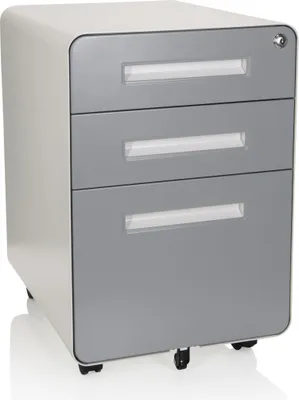 Obrázok produktu pre hjh OFFICE Mobilný podstavec s 3 zásuvkami COLOR PLUS I Kancelársky vozík oceľ 60,5 x 40,5 x 50,0 cm