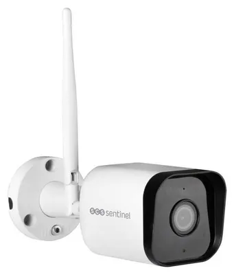 Productafbeelding van SCS Sentinel SVI0066, IP-beveiligingscamera, draadloos, extern, 2412 - 2472 MHz, voor montage aan plafond of muur, wit