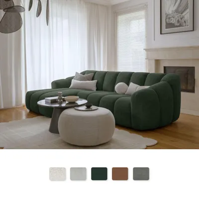 Produktbild von MIUFORM Shell -  S Sofa Armlehne LINKS - 255x165 cm - Dunkelgrün- Modulsofa Couch
