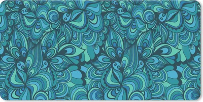 Produktbild von MuchoWow® Schreibtischunterlage Design - Vintage - Blau - Türkis 80x40 cm - XXL Mauspad - Gaming Mauspad