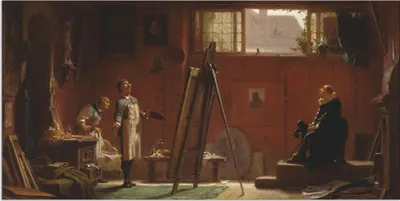 Produktbild von ARTland Wandbild Alu für Innen & Outdoor Der Portraitmaler. Um 1858 Größe: 60x30 cm