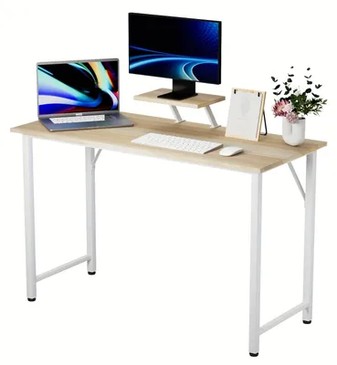 Obrázek produktu pro Kompaktní psací stůl - Pracovní stůl - Studijní stůl - Psací stůl s podstavcem pro monitor - Psací stůl - Materiál: dřevo E1