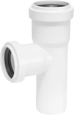 Produktbild von HT Abzweig T-Stück Verbinder DN 32/32 90 87,5° weiß PP Kunststoff | mit Dichtung | Gummidichtung | Abwasser | Installation | Kanalrohrsystem | Abwasse