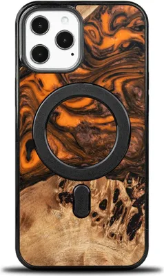 Image de Bewood Unique Étui pour iPhone 12 Pro Max - Orange avec MagSafe