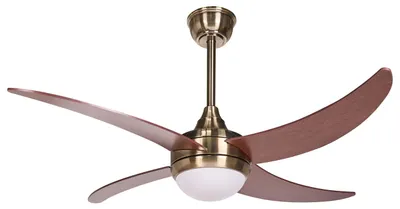 Obrázok produktu pre BELIANI Stropný ventilátor, mosadzný, kovový, s LED osvetlením, diaľkové ovládanie, 4 lopatky, 3 rýchlostné stupne, 3 režimy farby svetla, časovač, funkcia dopredu a dozadu