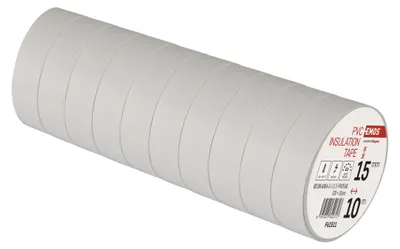 Isolierband PVC 15mm/10m Weiß, 10 Stk.
