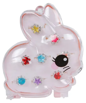 Image de Bagues pour enfants dans une boîte à bijoux Lapin, 8pcs.