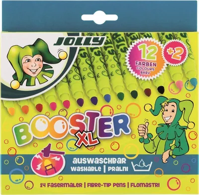 Obrázek produktu pro JOLLY, pera s vláknovým hrotem v kartonové krabičce, BOOSTER XL, různé druhy