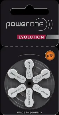 Obrázek produktu pro PowerOne Evolution 13 - Knoflíková baterie pro sluchadla se zinkovým vzduchem - balení 6 kusů