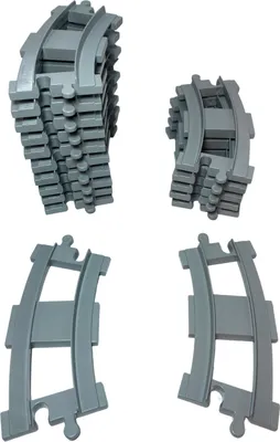 Produktbild von LEGO® DUPLO® Eisenbahn Schienen Kurve Hellgrau NEU! Menge 25x