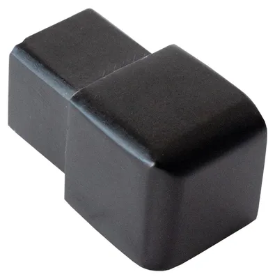 Produktbild von Dalsys Endstück für Fliesenschiene 12,5mm Quadratprofil Aluminium (eloxiert) Schwarz, Fliesenprofil