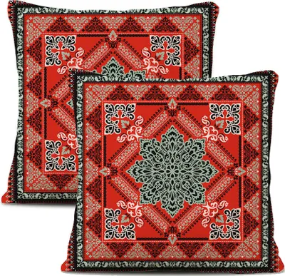 Produktbild von 2er-Pack Kissenbezüge Plüschfaser 45cm X 45cm, Dekorativer Kissenbezug, Mandala, Bohemian, Boho-Dekor, Hippie, Retro-Ethno-Kissen Für Couch, Schlafzimmer, Wohnzimmer, Bauernhaus