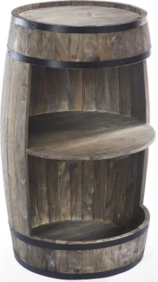 Produktbild von Kobolo Weinregal Stehtisch Schrank Regal Bar Spirituosenschrank Wine Rack Minibar Anrichte Ablage Barregal Deko Flaschenregal- FASS - braun - 48x81 cm