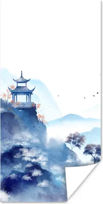Produktbild von MuchoWow® Poster Malerei - Ölfarbe - Natur 60x120 cm - Wandschmuck
