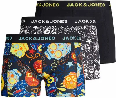 Produktbild von Jack & Jones 12189220_2161_849429_152, Unterhosen, Kofferraum, Erwachsener, Männlich, Schwarz, Baumwolle, Elasthan