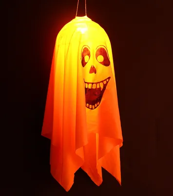 Produktbild von Halloween Hängende Geist LED Hängelicht Dekoration für Halloween Spukhaus Party, Oange 45cm