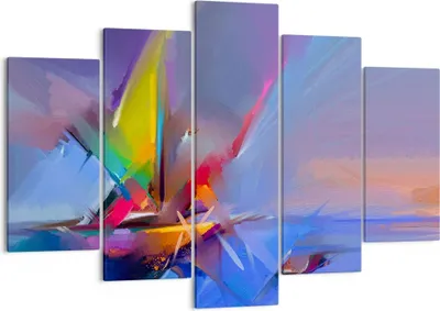 Produktbild von Bild auf Leinwand - Leinwandbild - Abstraktion modern - 150x100cm - Wand Bild - Wanddeko - Leinwanddruck - Bilder - Kunstdruck - Wanddekoration - Leinwand bilder - Wandkunst - EA150x100-4030