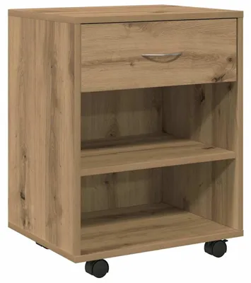 Image de vidaXL Caisson à roulettes Chêne Artisan 46x36x59 cm Bois composite
