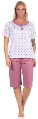 Produktbild von Damen Pyjama 2 teiliger Sommer Schlafanzug; Altrosa M/38