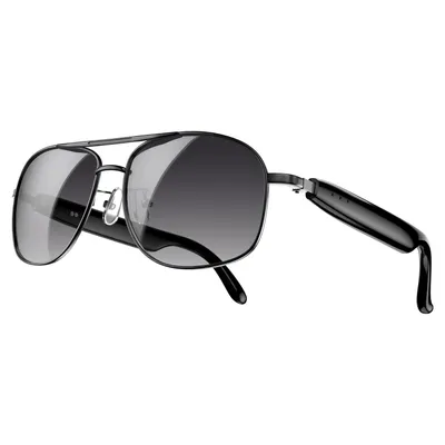 Produktbild von Blackview D1 Pro Smartbrille Bluetooth 6.0, 360° Raumklang, KI-Sprachsteuerung, IP54 Wasserfest, 6 Std. Musik, Leichte Metallbrille mit UV-Schutz
