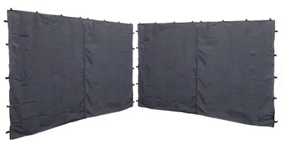 Produktbild von 2 Seitenteile mit RV 250x192cm 350x192cm für Pavillon Nizza 3x4m Seitenwand Grau RAL 7012