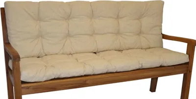 Produktbild von Bankauflage Kissen / Polster für Gartenbank / Bankkissen 120 cm beige