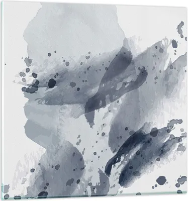 Produktbild von Bilder auf glas - Einteilig - Abstraktion Blau Minimalismus - 40x40cm - Glasbilder - Wandbilder - Bilder - Wanddekoration aus Glas - Glas Bilder - Wandbild auf Glas - GAC40x40-4941