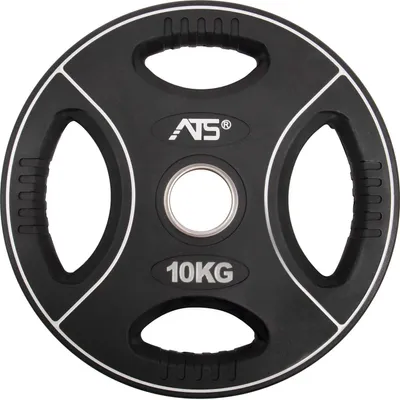 Produktbild von TRENDY SPORT ATS Premium Urethan Polyurethan-Hantelscheiben 50 mm schwarz 10 kg