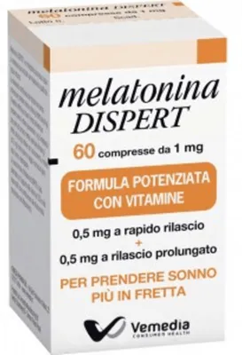 Produktbild von MELATONIN DISPERT 1 mg, Melatonin, 60 Tabletten