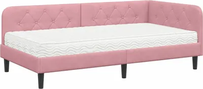 Immagine prodotto di vidaXL Letto angolare Rosa 90 x 200 cm Velluto