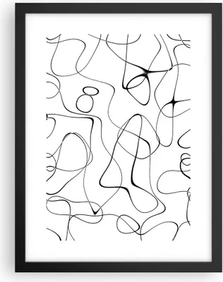 Produktbild von Gerahmtes Poster - Schwarzer Rahmen - Linie nichts Muster - 30x40 cm - Wand Bild - Wanddeko - Wandbilder - Kunstposter - Wandposter - Bilderrahmen - Bilder - Kunstdruck - P2BPA30x40-5054