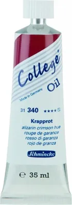 Schmincke 35ml College Öl Krapprot Ölfarbe 31 340 009