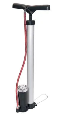 Image de Pompe à air sur pied pour vélo Manomètre en aluminium Pompe à air universelle sur pied pour voiture Pompe