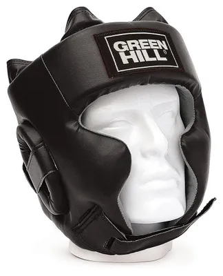 Produktbild von Green Hill Sparring Kopfschutz - Kunstleder - Schwarz - XL