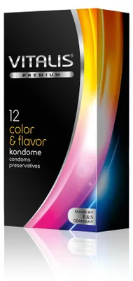 Produktbild von Vitalis color & flavor, 12er Pack Kondome, 12 Stück