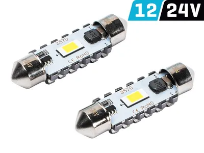 Image de VISION Ampoule SV8.5 39 mm 12/24V 2x 3570 SMD LED, CANBUS, blanc, 2 pcs.